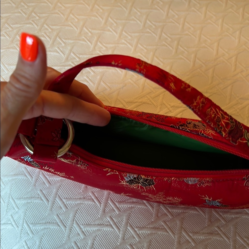 Source Unknown Red Shoulder Bag Structured Design - Picture 6 of 7